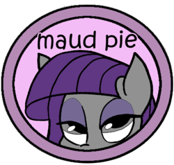 Size: 600x572 | Tagged: safe, maud pie, g4, daria, daria morgendorffer, female, logo, parody, solo