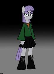Size: 680x936 | Tagged: safe, artist:mofetafrombrooklyn, maud pie, earth pony, anthro, g4, clothes, cosplay, costume, crossover, daria, daria morgendorffer, female, glasses, mare, skirt