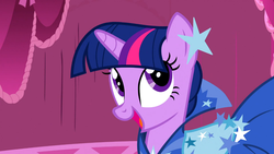 Size: 1366x768 | Tagged: safe, screencap, twilight sparkle, pony, unicorn, g4, suited for success, clothes, dress, female, gala dress, solo, unicorn twilight