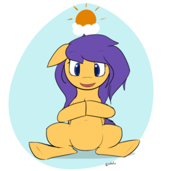 Size: 3000x3000 | Tagged: safe, artist:erthilo, oc, oc only, oc:sunfall, pegasus, pony, /foe/, female, happy, high res, smiling, solo