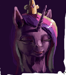 Size: 261x300 | Tagged: safe, artist:someschmoe, princess cadance, g4, crown, eyes closed, flockmod, portrait