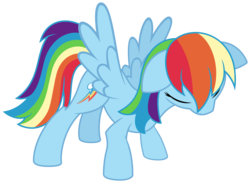 Size: 1750x1278 | Tagged: safe, artist:ashidaru, rainbow dash, g4, bent over, eyes closed, floppy ears, simple background, transparent background, vector