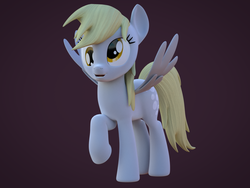 Size: 1600x1200 | Tagged: safe, artist:3d thread, artist:creatorofpony, derpy hooves, pegasus, pony, g4, 3d, 3d model, blender, female, mare, modified, solo