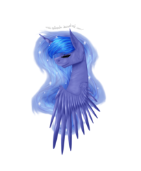 Size: 1592x1936 | Tagged: safe, artist:galopade, princess luna, g4, eyes closed, female, simple background, solo, transparent background
