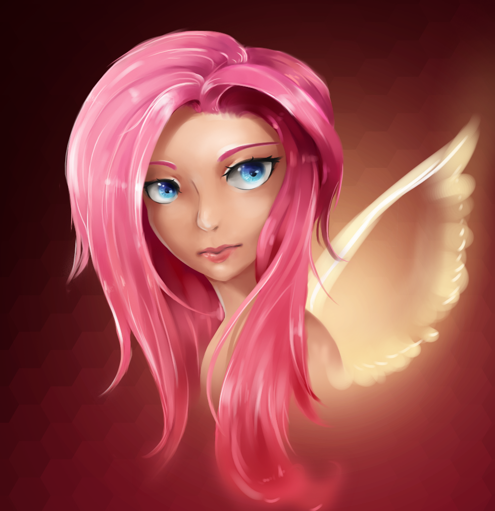 880508 Safe Artistamiisnowflake Fluttershy Human G4 Female Humanized Solo Winged 