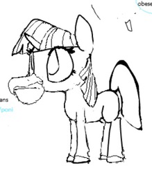 Size: 309x353 | Tagged: safe, artist:fatalqueef, twilight sparkle, g4, crappy art, flockmod, monochrome