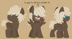 Size: 1150x618 | Tagged: safe, artist:dbkit, dumbbell, pegasus, pony, g4, colt, cute, foal, solo, younger