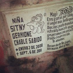 Size: 800x800 | Tagged: safe, g3, etching, grave, gravestone, irl, mexico, photo, sad, spanish