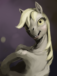 Size: 475x633 | Tagged: safe, artist:someschmoe, derpy hooves, pegasus, pony, g4, creepy, female, looking at you, mare, nightmare fuel, wip
