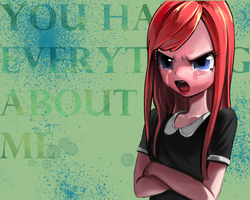 Size: 1000x800 | Tagged: safe, artist:quizia, pinkie pie, equestria girls, g4, angry, crossed arms, crying, female, i hate everything about you, pinkamena diane pie, sad, solo, song reference, three days grace
