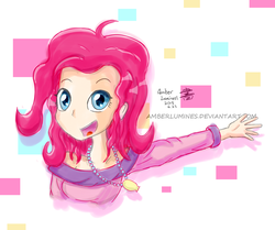 Size: 1500x1256 | Tagged: safe, artist:vanillafox2035, pinkie pie, human, g4, female, humanized, solo