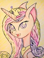 Size: 720x960 | Tagged: safe, artist:acleus097, princess cadance, g4, female, solo, traditional art