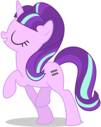 Size: 6100x7650 | Tagged: safe, artist:caliazian, starlight glimmer, g4, the cutie map, .ai available, absurd resolution, eyes closed, female, raised hoof, s5 starlight, simple background, solo, transparent background, vector