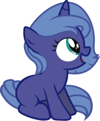 Size: 4641x5613 | Tagged: safe, artist:j5a4, princess luna, comic:nostalgia for the past, g4, absurd resolution, female, filly, open mouth, simple background, sitting, solo, transparent background, vector, woona