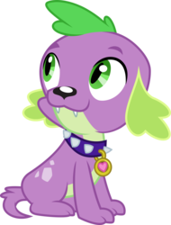 Size: 1000x1317 | Tagged: source needed, safe, artist:bubblestormx, spike, dog, equestria girls, g4, my little pony equestria girls, collar, dog collar, dragon to dog, looking up, male, png, simple background, spike the dog, spiked collar, transparent background, vector