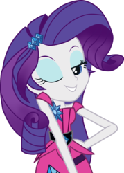 Size: 3287x4596 | Tagged: safe, artist:alejamoreno-brony, artist:cottonheart05, rarity, equestria girls, g4, life is a runway, bedroom eyes, clothes, cute, dress, female, high res, lidded eyes, looking at you, one eye closed, simple background, smiling, solo, transparent background, vector, wink