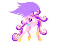 Size: 1000x563 | Tagged: safe, artist:vitannyy, princess cadance, g4, female, raised hoof, simple background, solo, spread wings, transparent background