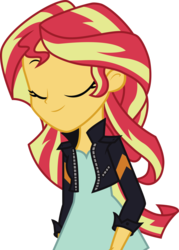 Size: 3701x5155 | Tagged: dead source, safe, artist:owlisun, sunset shimmer, equestria girls, g4, my little pony equestria girls: rainbow rocks, my past is not today, absurd resolution, female, simple background, smiling, solo, transparent background, vector