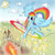 Size: 1000x1000 | Tagged: dead source, safe, artist:php15, rainbow dash, pony, g4, female, solo, sonic rainboom