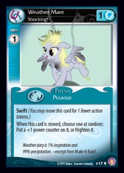Size: 360x503 | Tagged: safe, enterplay, derpy hooves, pegasus, pony, absolute discord, g4, my little pony collectible card game, card, ccg, female, make it rain!, mare, that one nameless background pony we all know and love