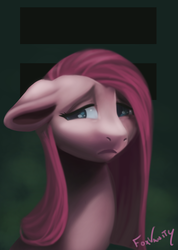 Size: 5000x7028 | Tagged: safe, artist:foxvanity, pinkie pie, g4, absurd resolution, female, pinkamena diane pie, portrait, sad, solo