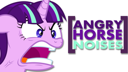 Size: 1280x720 | Tagged: safe, artist:awallpaperbrony, artist:dasprid, artist:m24designs, starlight glimmer, g4, the cutie map, angry, angry horse noises, descriptive noise, female, horse noises, meme, solo, wallpaper