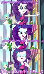 Size: 1280x2152 | Tagged: safe, indigo wreath, rarity, tennis match, equestria girls, g4, life is a runway, my little pony equestria girls: rainbow rocks, 80s, bronybait, image macro, into the groove, lyrics, madonna, meme, music, screencap comic, song reference