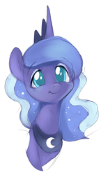 Size: 890x1436 | Tagged: safe, artist:ende26, princess luna, pony, g4, female, portrait, solo