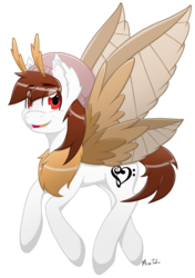 Size: 750x1065 | Tagged: safe, artist:missitofu, oc, oc only, mothpony, original species, commission, solo