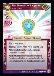 Size: 360x503 | Tagged: safe, enterplay, absolute discord, g4, my little pony collectible card game, card, ccg, element of laughter