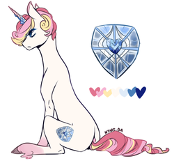 Size: 530x490 | Tagged: safe, artist:notthemosttalented, oc, oc only, oc:diamond shield, offspring, parent:princess cadance, parent:shining armor, parents:shiningcadance, solo