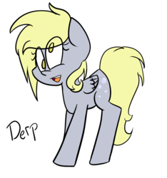 Size: 1314x1402 | Tagged: safe, artist:befishproductions, derpy hooves, pegasus, pony, g4, derp, female, mare, simple background, solo, transparent background