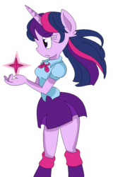 Size: 514x804 | Tagged: safe, artist:befishproductions, twilight sparkle, anthro, equestria girls, g4, clothes, cute, female, simple background, skirt, solo, transparent background, twiabetes