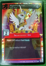 Size: 382x539 | Tagged: safe, nightmare star, princess celestia, g4, absolute discord, card, ccg, enterplay, mlp trading card game