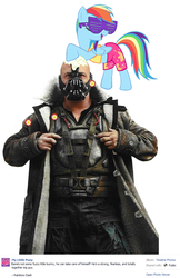 Size: 685x1055 | Tagged: safe, edit, rainbow dash, g4, tanks for the memories, bane, baneposting, clothes, facebook, swimsuit, winter swimsuit