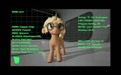 Size: 2880x1800 | Tagged: safe, artist:raynaron, oc, oc only, oc:copper chip, 3d, babscon, babscon mascots