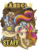 Size: 1800x2400 | Tagged: safe, artist:inkeed, oc, oc only, oc:copper chip, oc:golden gates, oc:silver span, babscon, babscon mascots, headlamp, helmet, mine, miner, mining helmet, pickaxe