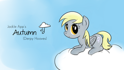 Size: 1920x1080 | Tagged: safe, artist:replacer808, derpy hooves, pegasus, pony, g4, autumn, female, mare, solo, wallpaper