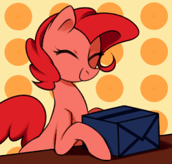 Size: 613x586 | Tagged: dead source, safe, artist:dhui, pinkie pie, g4, animated, box, cute, diapinkes, female, frame by frame, solo