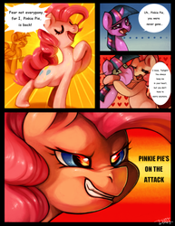 Size: 1280x1656 | Tagged: dead source, safe, artist:dhui, pinkie pie, twilight sparkle, alicorn, pony, g4, comic, female, mare, tired pie, twilight sparkle (alicorn)