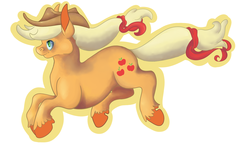 Size: 1024x596 | Tagged: safe, artist:magnetichollow, applejack, g4, female, simple background, solo, unshorn fetlocks