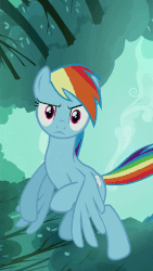 Size: 288x512 | Tagged: safe, screencap, rainbow dash, g4, sleepless in ponyville, animated, female, loop, solo