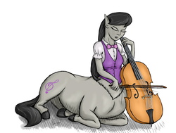 Size: 1400x1059 | Tagged: safe, artist:bingodingo, octavia melody, centaur, g4, cello, centaurified, female, musical instrument, solo