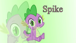 Size: 1366x768 | Tagged: safe, artist:misu681, spike, g4, simple ways, double, sitting, vector, wallpaper