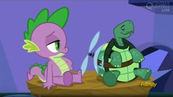 Size: 1661x929 | Tagged: safe, screencap, spike, tank, g4, tanks for the memories, sassy, twins