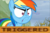 Size: 1366x911 | Tagged: safe, edit, edited screencap, screencap, rainbow dash, pony, g4, my little pony: friendship is magic, tanks for the memories, activism, angry, do i look angry, faic, female, frown, furious, glare, meme, nose wrinkle, rage, ragebow dash, solo, triggered, u mad, wide eyes