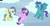 Size: 1248x657 | Tagged: safe, screencap, clear skies, open skies, sunshower, pegasus, pony, g4, my little pony: friendship is magic, tanks for the memories, abbott and costello, background pony, cloud, cropped, female, flying, male, mare, stallion, trio, who's on first?