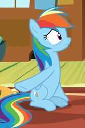Size: 617x923 | Tagged: safe, screencap, rainbow dash, g4, tanks for the memories, female, solo