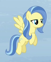 Size: 429x523 | Tagged: safe, screencap, sunshower, pegasus, pony, g4, tanks for the memories, cropped, female, flying, mare, solo