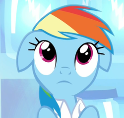 Size: 1089x1039 | Tagged: safe, screencap, rainbow dash, pony, g4, tanks for the memories, clothes, female, lab coat, solo